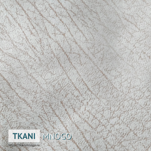 Фото ткани 758-2 - белый полоса. Производитель Китай. Замша крупным планом.