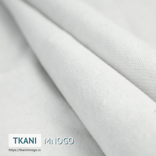 Фото обивки велюра “01” (однотонный белый)